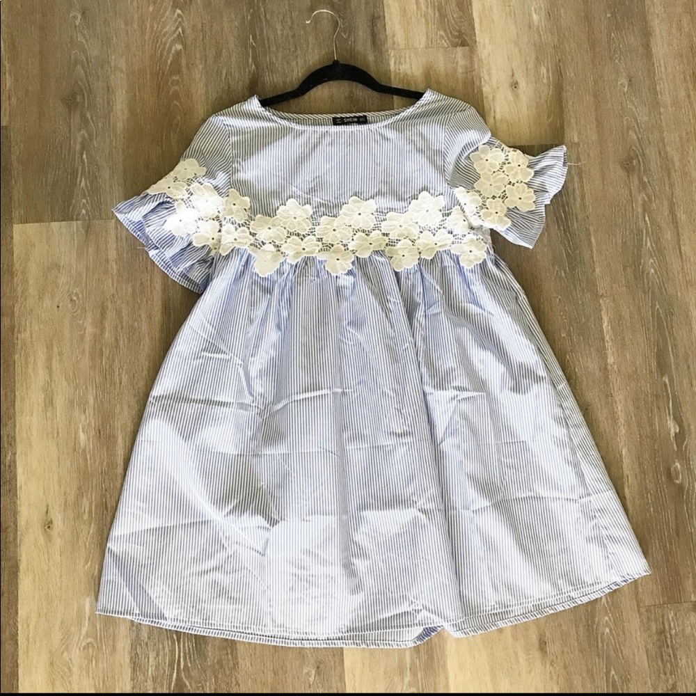 NWOT Blue & white striped sundress